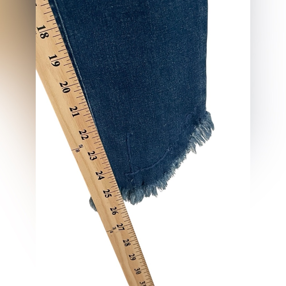 Lanca Perfume Diana Jeans 36 Distressed US 4 Raw Frayed Hem Skinny Stretch Denim - Picture 10 of 12